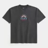 Boxy Heavyweight Oahu Graphic T-paita