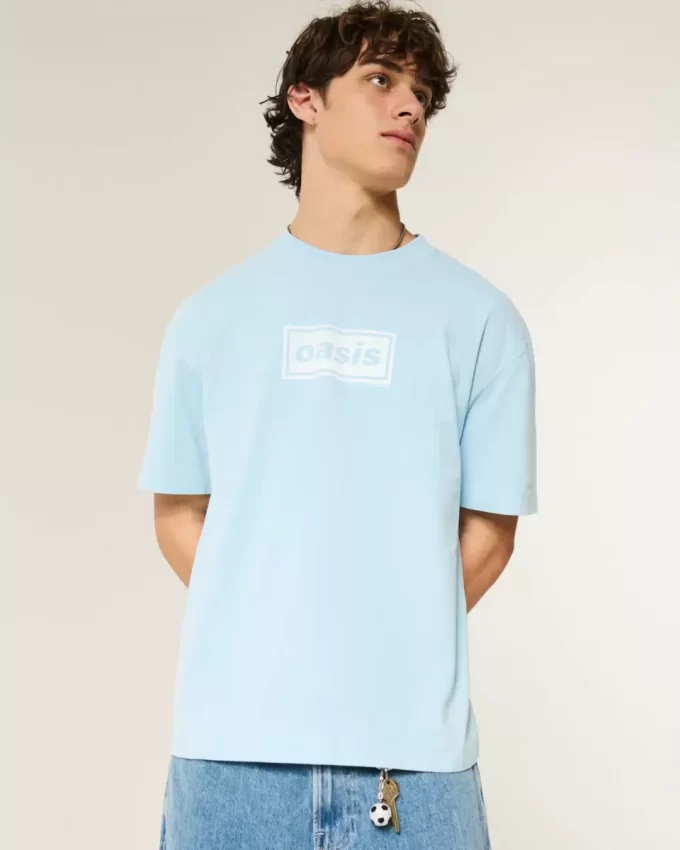 Boxy Heavyweight Oasis Graphic T-paita Boxy Heavyweight Oasis Graphic T-paita
