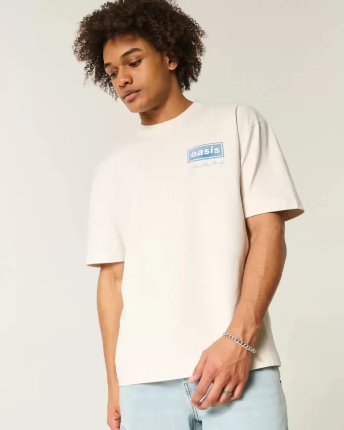 Boxy Heavyweight Oasis Graphic T-paita Boxy Heavyweight Oasis Graphic T-paita