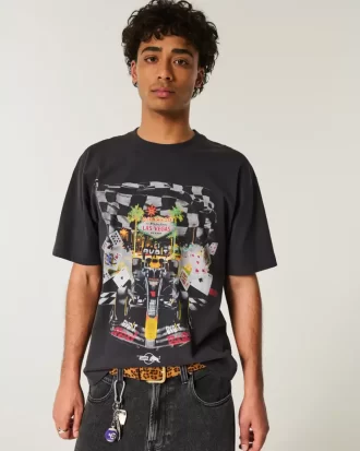Boxy Heavyweight Oracle Red Bull Racing Graphic T-paita