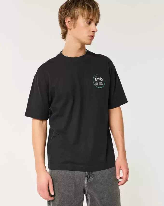 Boxy Heavyweight Stake F1 Team Kick Sauber Graphic Tee Boxy Heavyweight Stake F1 Team Kick Sauber Graphic Tee