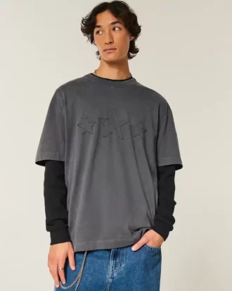 Boxy Heavyweight Star Graphic T-paita Boxy Heavyweight Star Graphic T-paita