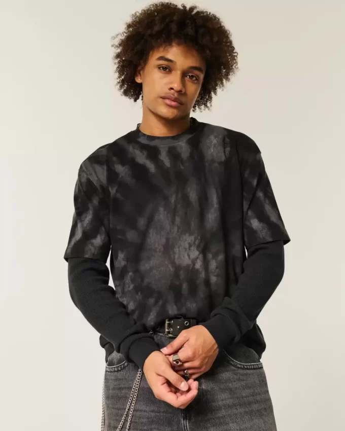 Boxy Heavyweight Tie-Dye Cotton Crew T-paita Boxy Heavyweight Tie-Dye Cotton Crew T-paita