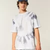 Boxy Heavyweight Tie-Dye Cotton Crew T-paita Boxy Heavyweight Tie-Dye Cotton Crew T-paita