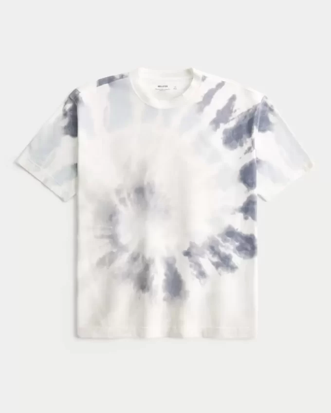Boxy Heavyweight Tie-Dye Cotton Crew T-paita Boxy Heavyweight Tie-Dye Cotton Crew T-paita