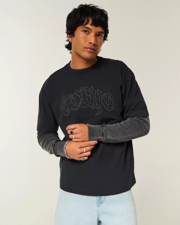 Boxy Heavyweight Tokyo Graphic T-paita Boxy Heavyweight Tokyo Graphic T-paita