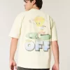 Boxy Heavyweight Tweety Golf Graphic T-paita
