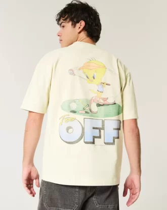 Boxy Heavyweight Tweety Golf Graphic T-paita Boxy Heavyweight Tweety Golf Graphic T-paita