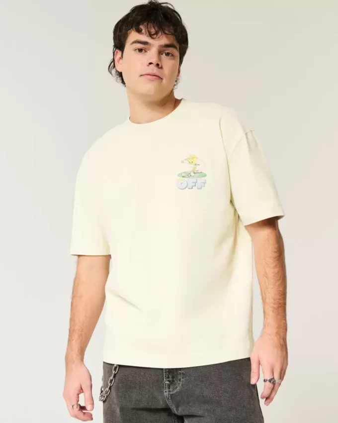Boxy Heavyweight Tweety Golf Graphic T-paita