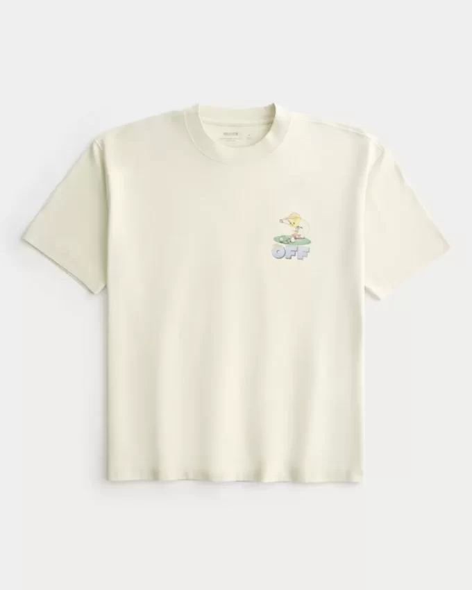Boxy Heavyweight Tweety Golf Graphic T-paita
