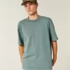 Boxy Heavyweight Washed Cotton Crew T-paita Boxy Heavyweight Washed Cotton Crew T-paita