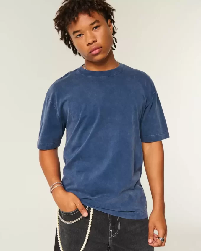 Boxy Heavyweight Washed Cotton Crew T-paita Boxy Heavyweight Washed Cotton Crew T-paita