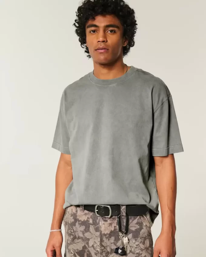 Boxy Heavyweight Washed Cotton Crew T-paita Boxy Heavyweight Washed Cotton Crew T-paita
