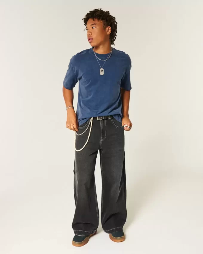 Boxy Heavyweight Washed Cotton Crew T-paita Boxy Heavyweight Washed Cotton Crew T-paita
