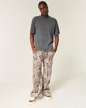 Boxy Heavyweight Washed Cotton Crew T-paita