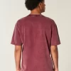 Boxy Heavyweight Washed Cotton Crew T-paita