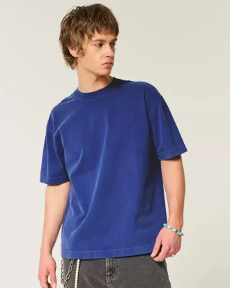 Boxy Heavyweight Washed Crew T-paita