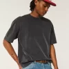 Boxy Heavyweight Washed Crew T-paita Boxy Heavyweight Washed Crew T-paita