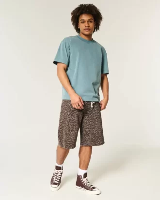 Boxy Heavyweight Washed Crew T-paita