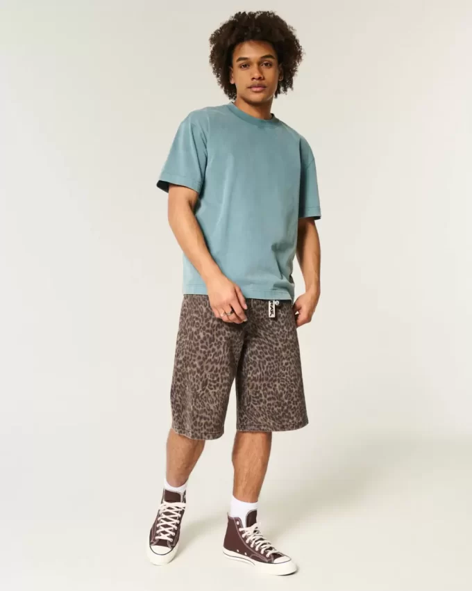 Boxy Heavyweight Washed Crew T-paita Boxy Heavyweight Washed Crew T-paita