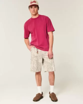 Boxy Heavyweight Washed Crew T-paita