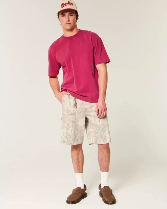 Boxy Heavyweight Washed Crew T-paita Boxy Heavyweight Washed Crew T-paita