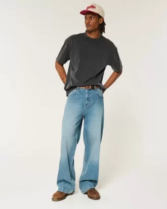 Boxy Heavyweight Washed Crew T-paita
