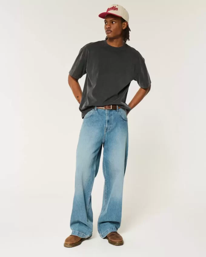 Boxy Heavyweight Washed Crew T-paita Boxy Heavyweight Washed Crew T-paita