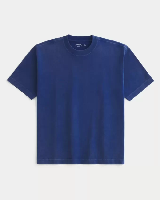 Boxy Heavyweight Washed Crew T-paita Boxy Heavyweight Washed Crew T-paita