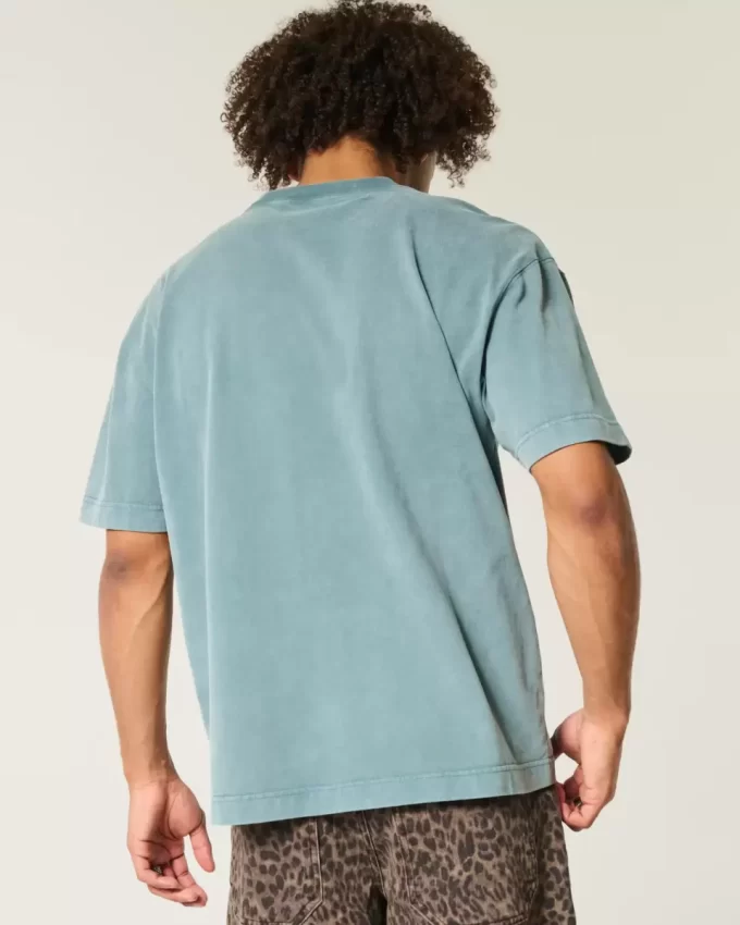 Boxy Heavyweight Washed Crew T-paita Boxy Heavyweight Washed Crew T-paita