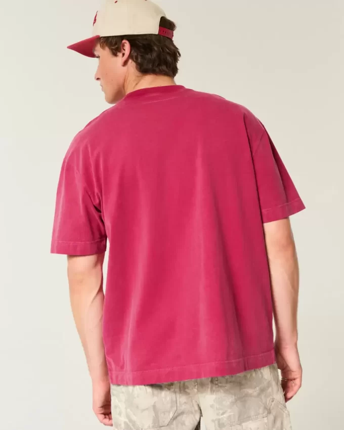 Boxy Heavyweight Washed Crew T-paita Boxy Heavyweight Washed Crew T-paita