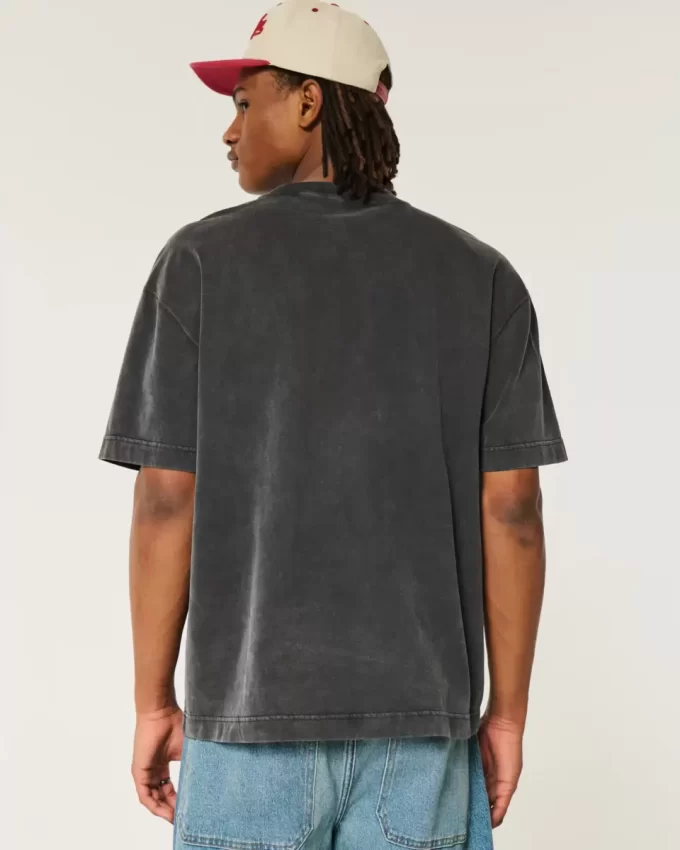 Boxy Heavyweight Washed Crew T-paita Boxy Heavyweight Washed Crew T-paita