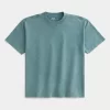 Boxy Heavyweight Washed Crew T-paita Boxy Heavyweight Washed Crew T-paita