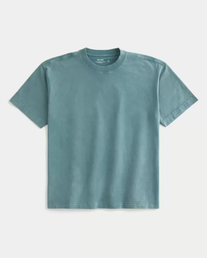 Boxy Heavyweight Washed Crew T-paita Boxy Heavyweight Washed Crew T-paita