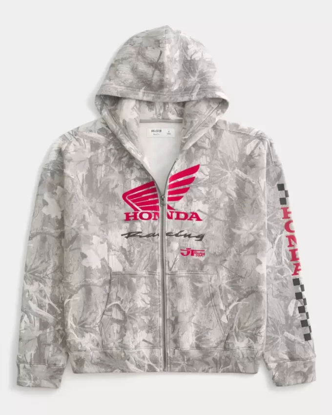 Boxy Honda Racing Graphic vetoketjullinen huppari