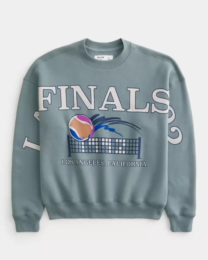 Boxy LA Finals Tennis Graphic Crew -huppari Boxy LA Finals Tennis Graphic Crew -huppari
