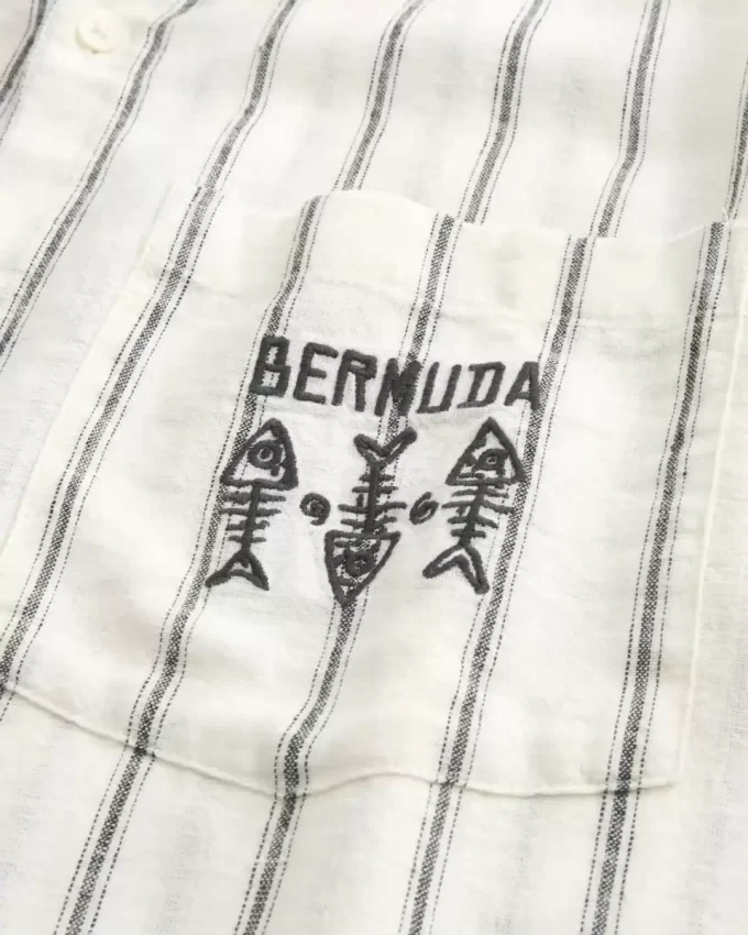 Boxy Linen-Blend Lyhythihainen Bermuda Graafinen paita Boxy Linen-Blend Lyhythihainen Bermuda Graafinen paita