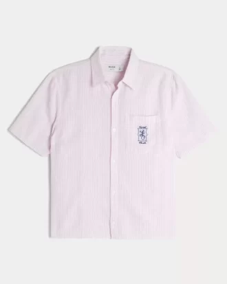 Boxy Linen-Blend Lyhythihainen Key West Graafinen paita Boxy Linen-Blend Lyhythihainen Key West Graafinen paita