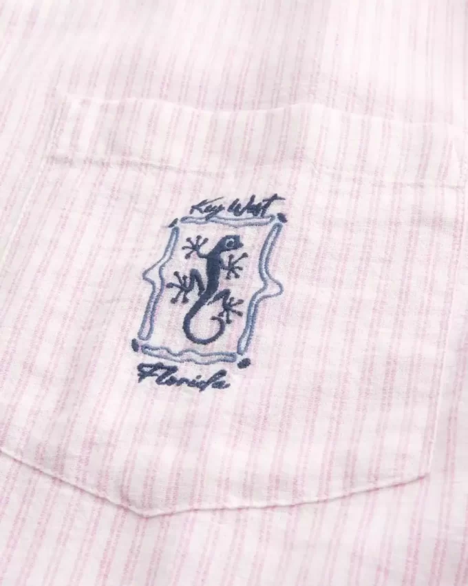Boxy Linen-Blend Lyhythihainen Key West Graafinen paita Boxy Linen-Blend Lyhythihainen Key West Graafinen paita