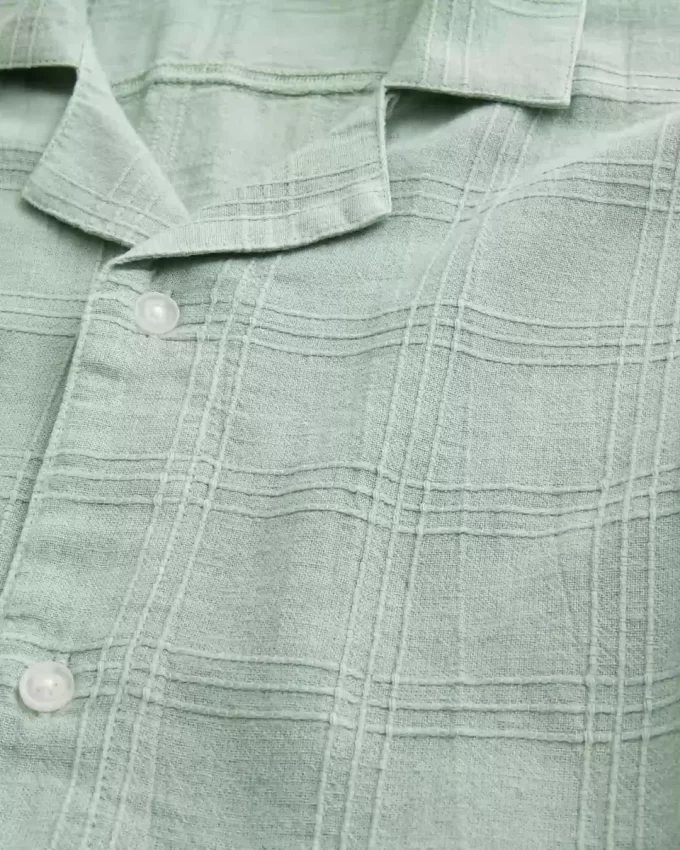 Boxy Linen-Blend lyhythihainen kuvioitu paita