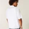 Boxy Linen-Blend lyhythihainen kuvioitu paita