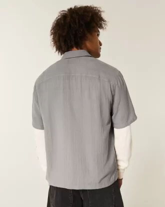 Boxy Linen-Blend lyhythihainen kuvioitu paita Boxy Linen-Blend lyhythihainen kuvioitu paita