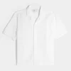 Boxy Linen-Blend lyhythihainen kuvioitu paita
