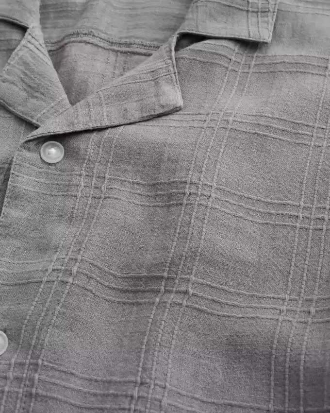 Boxy Linen-Blend lyhythihainen kuvioitu paita