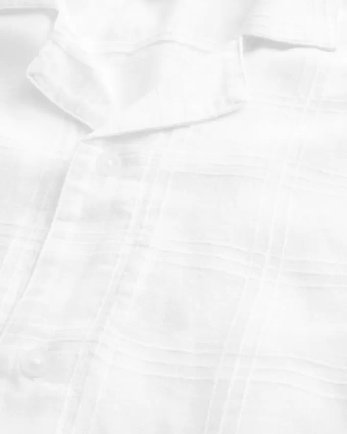 Boxy Linen-Blend lyhythihainen kuvioitu paita