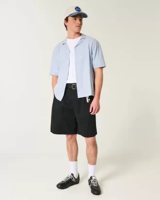 Boxy Linen-Blend lyhythihainen paita