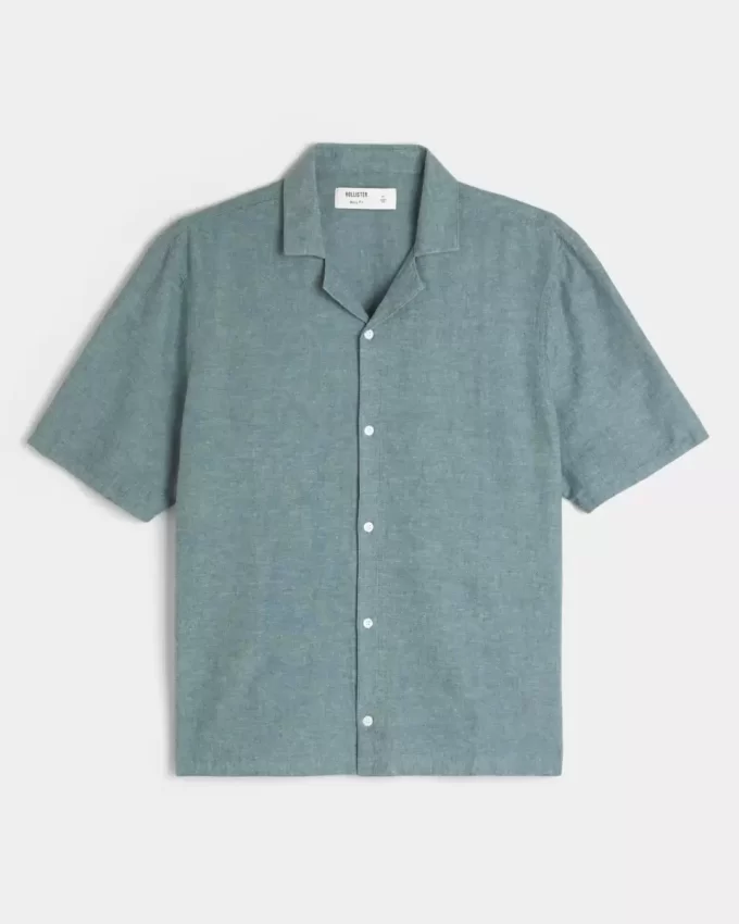 Boxy Linen-Blend lyhythihainen paita Boxy Linen-Blend lyhythihainen paita
