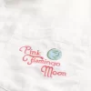 Boxy Linen-Blend Lyhythihainen vaaleanpunainen Flamingo Moon Graafinen paita