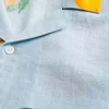 Boxy Linen-Blend oranssikuvioinen paita Boxy Linen-Blend oranssikuvioinen paita