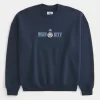 Boxy Manchester City FC Graphic Crew -huppari Boxy Manchester City FC Graphic Crew -huppari